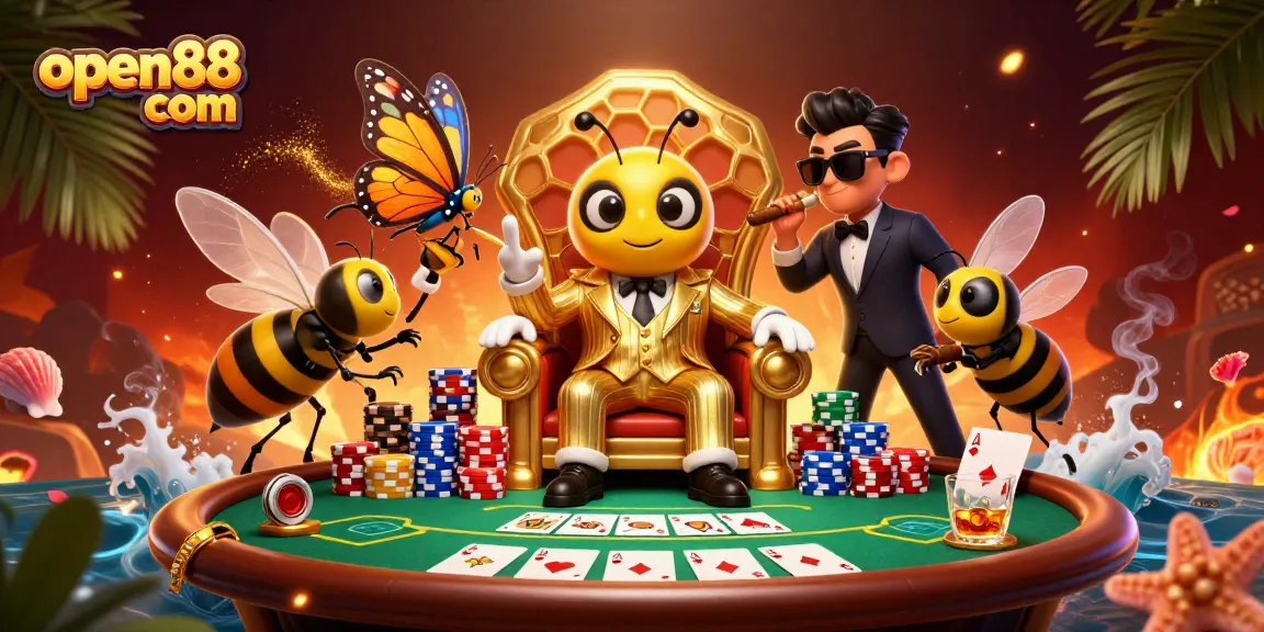 Experience strategic gaming with open88 com's vibrant poker scene featuring unique character interactions.