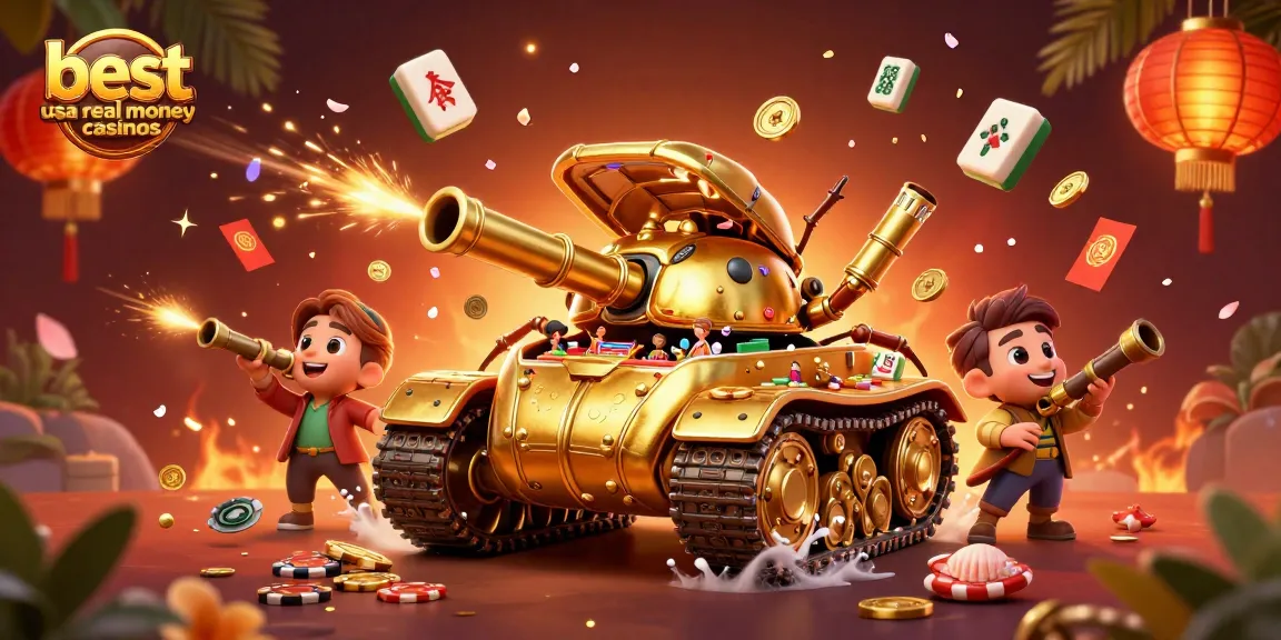 Engage with the best USA real money casinos featuring a colorful casino tank scene.