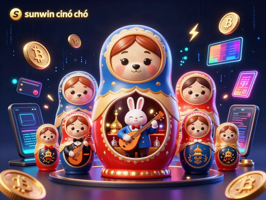 Experience the vibrant world of sunwin chính chủ with 3D characters showcasing a lively casino scene amid crypto elements.