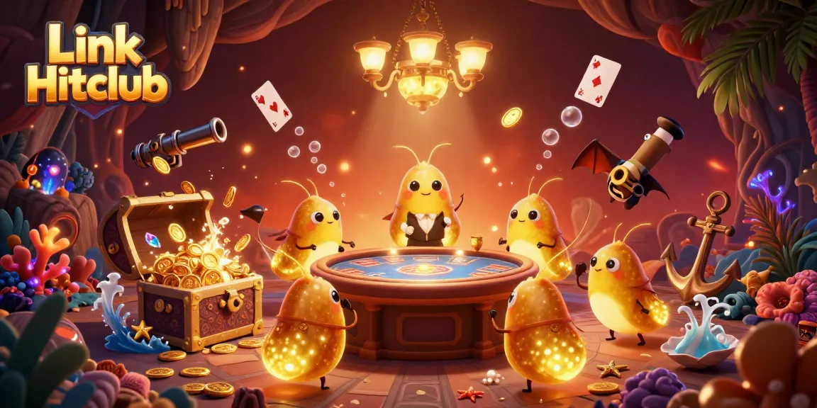 Experience thrilling gameplay with Link Hitclub in a dynamic cave casino scene illuminated by bioluminescent glowworms.